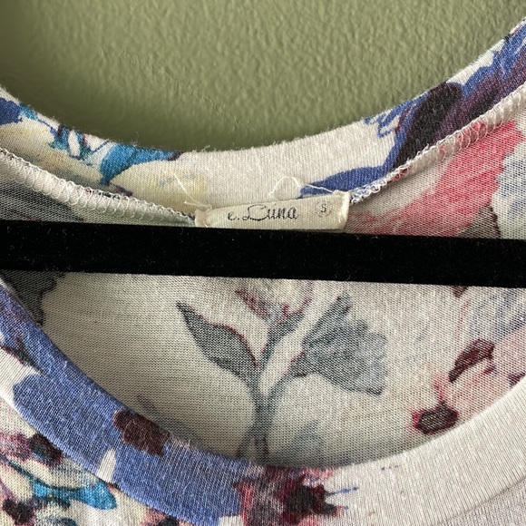 Floral Babydoll Quarter Sleeve Top - Picture 3 of 4